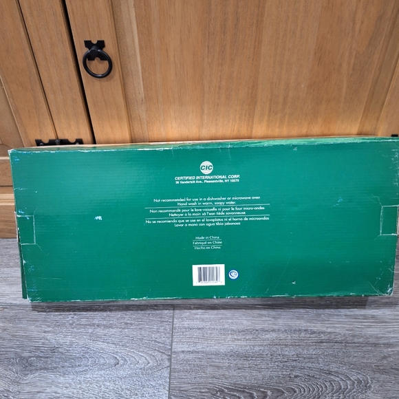 Certified International Sunrise Rooster 4-Section Serving Tray, Blue Ceramic - Picture 9 of 10